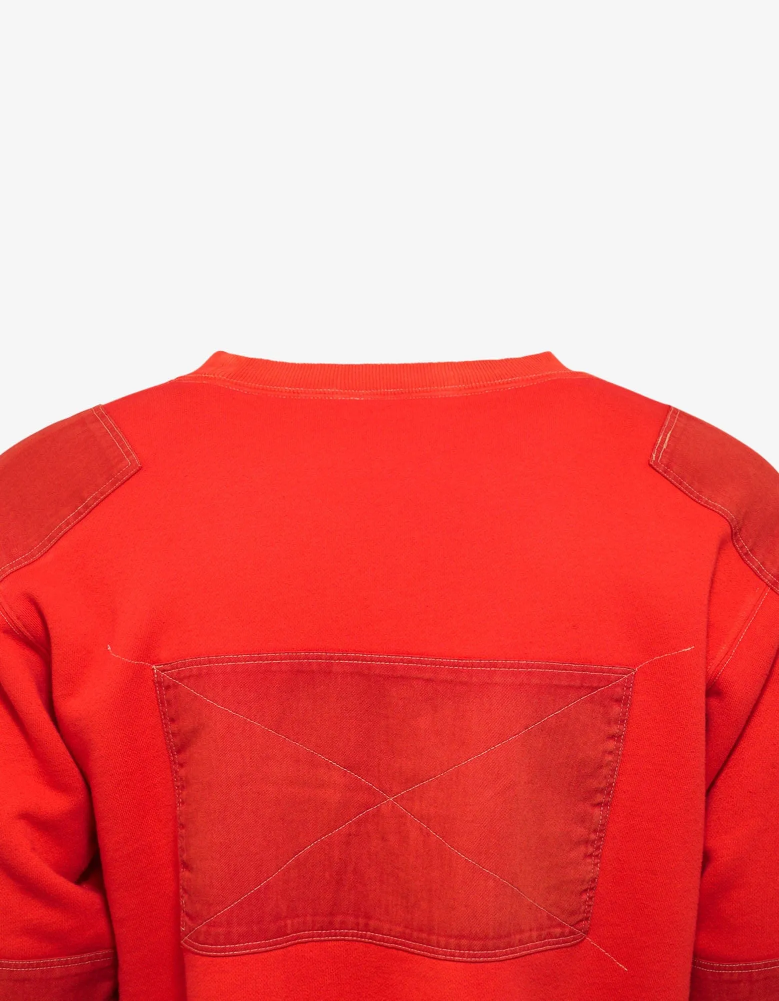 Ambush Orange Bleach Patchwork Sweatshirt