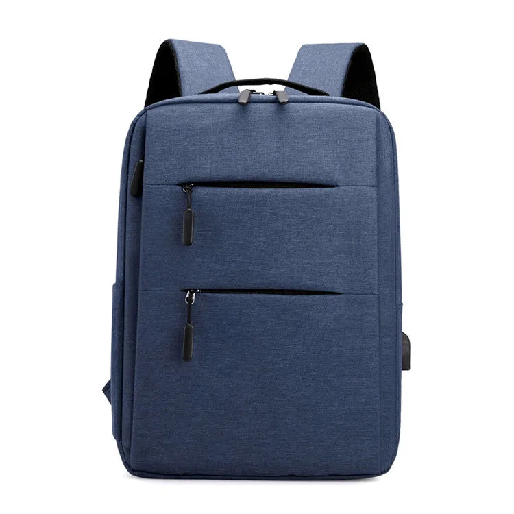 Backpack Men's and Women's USB Charging Wear-Resistant Backpack 15.6-Inch Casual Business Travel Laptop Bag Printed Logo