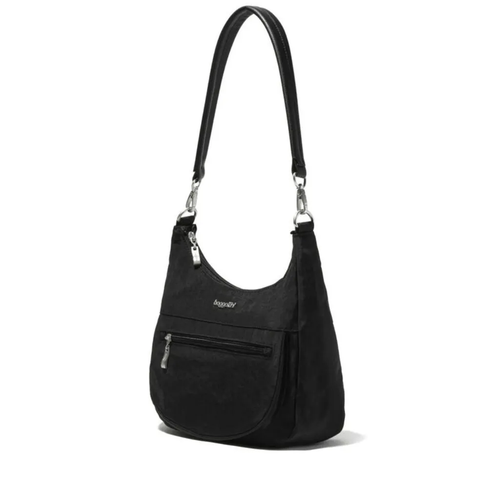 Baggallini Modern Pocket Black Half Moon Bag (Women's)