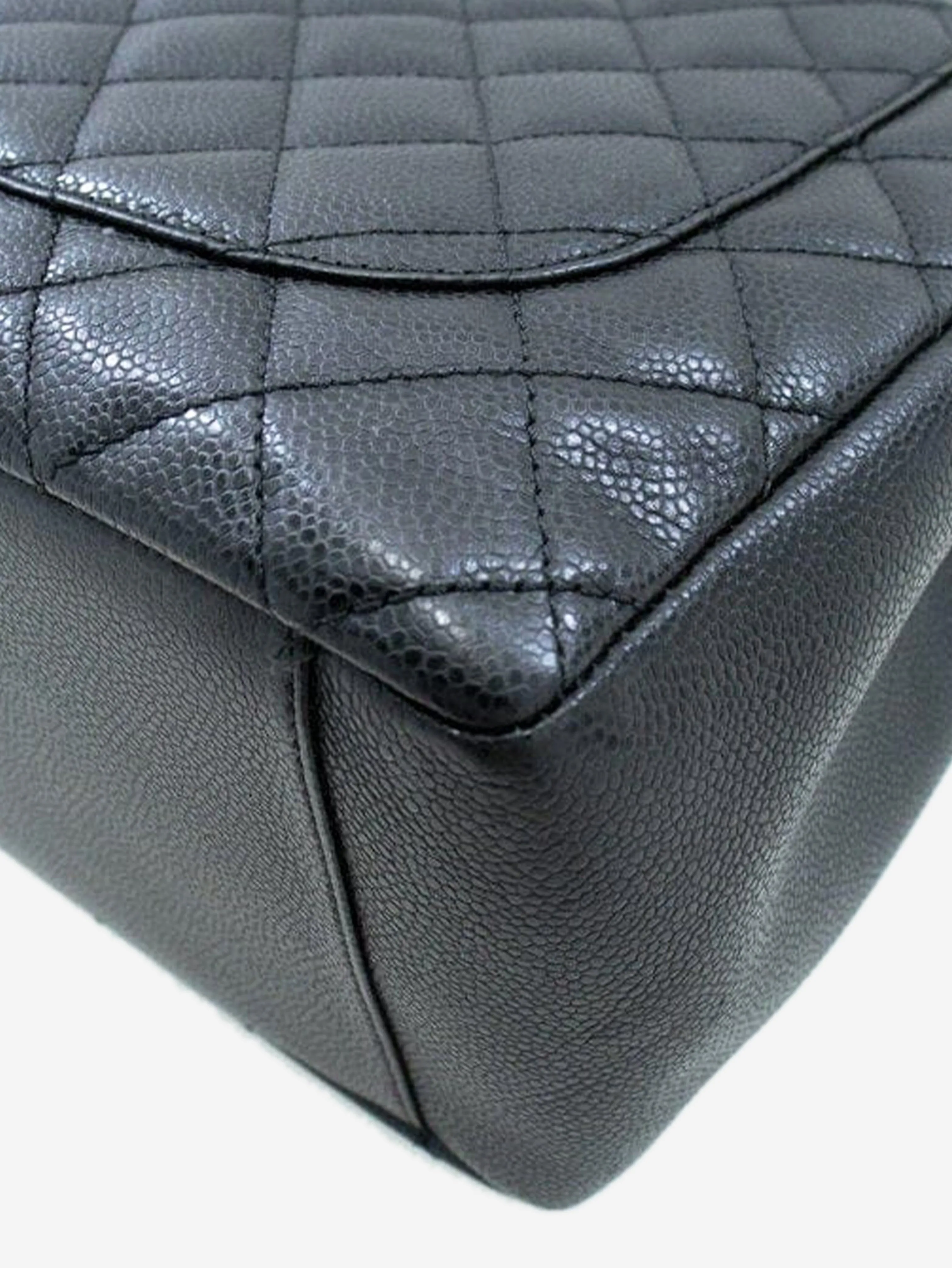 Black 2014 caviar leather GST bag