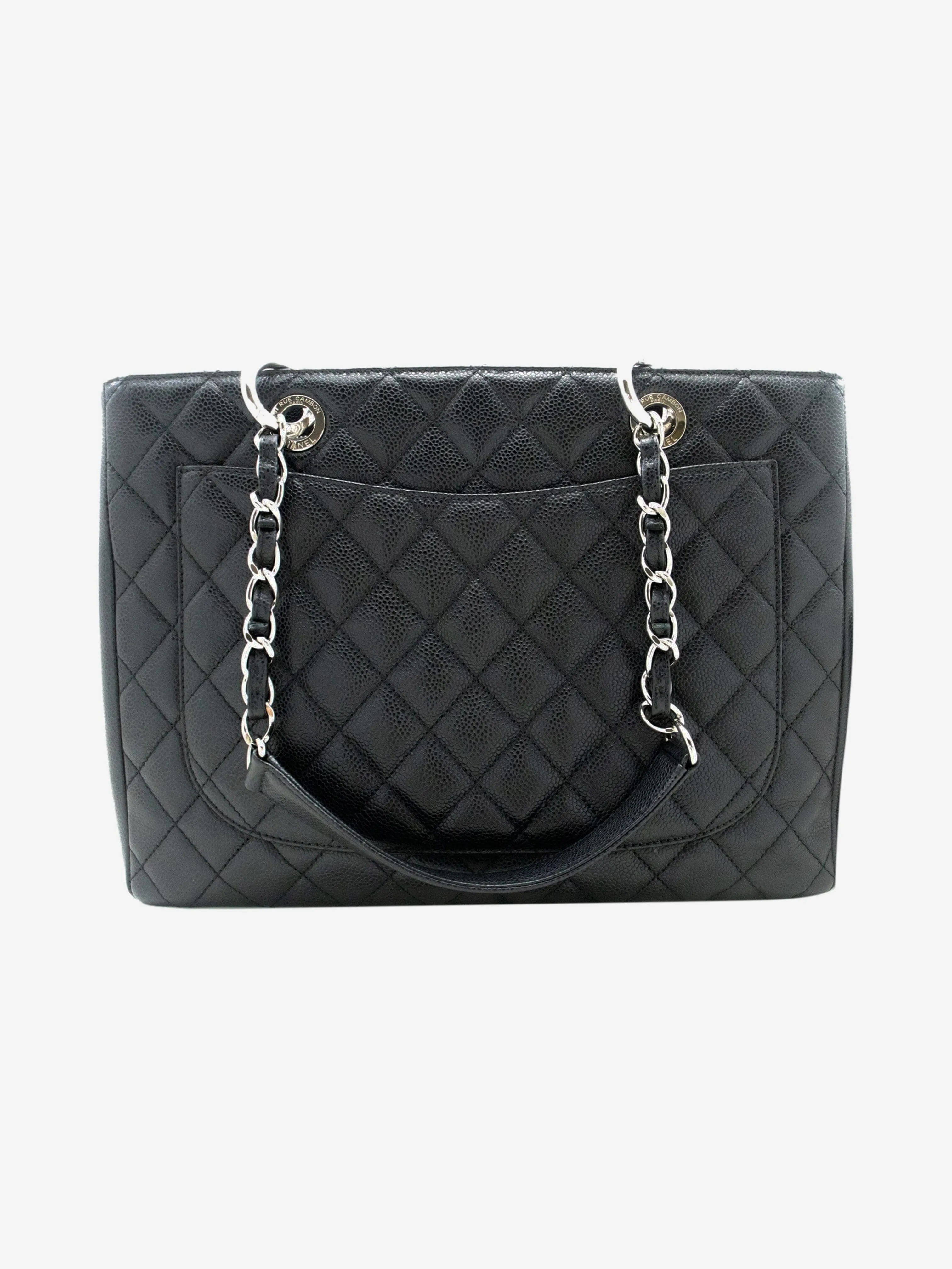 Black 2014 caviar leather GST bag