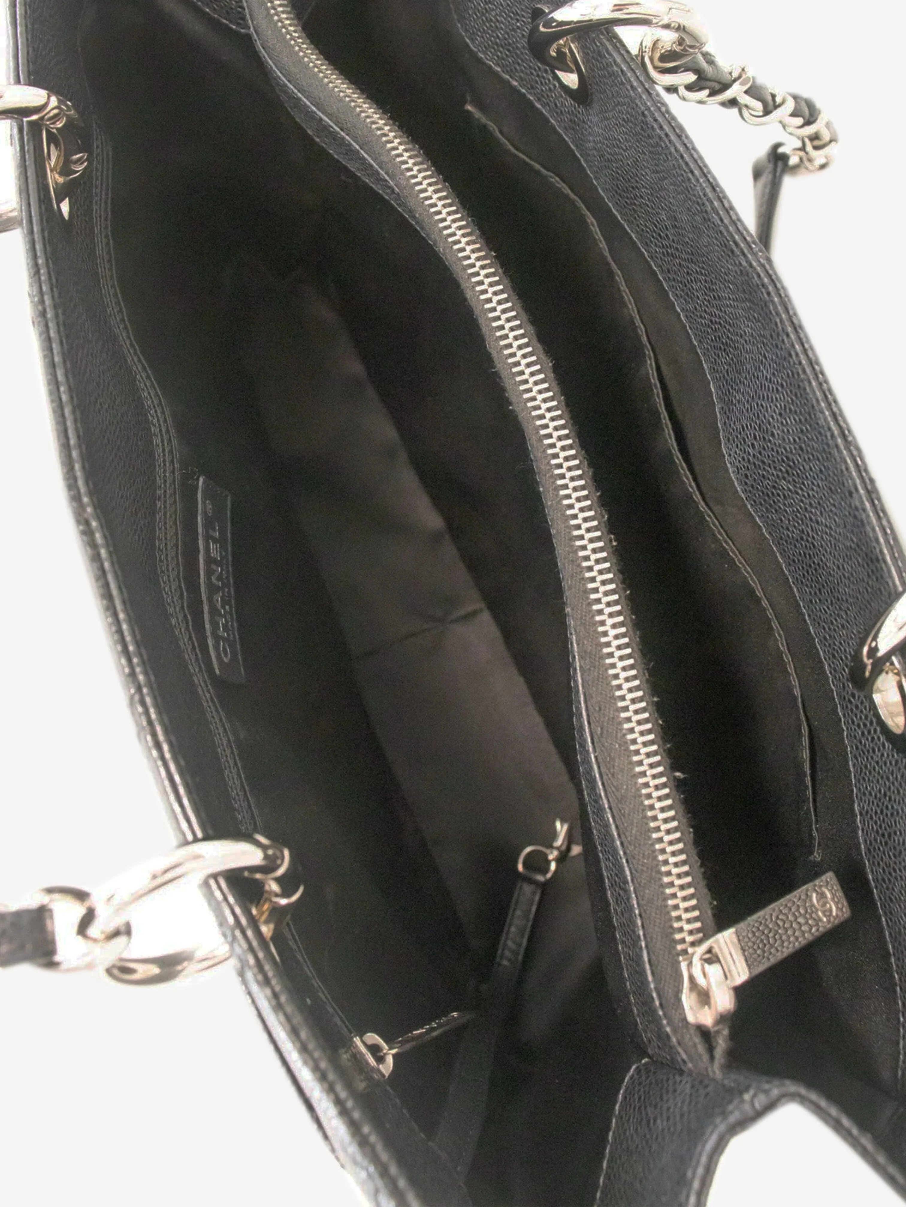 Black 2014 caviar leather GST bag