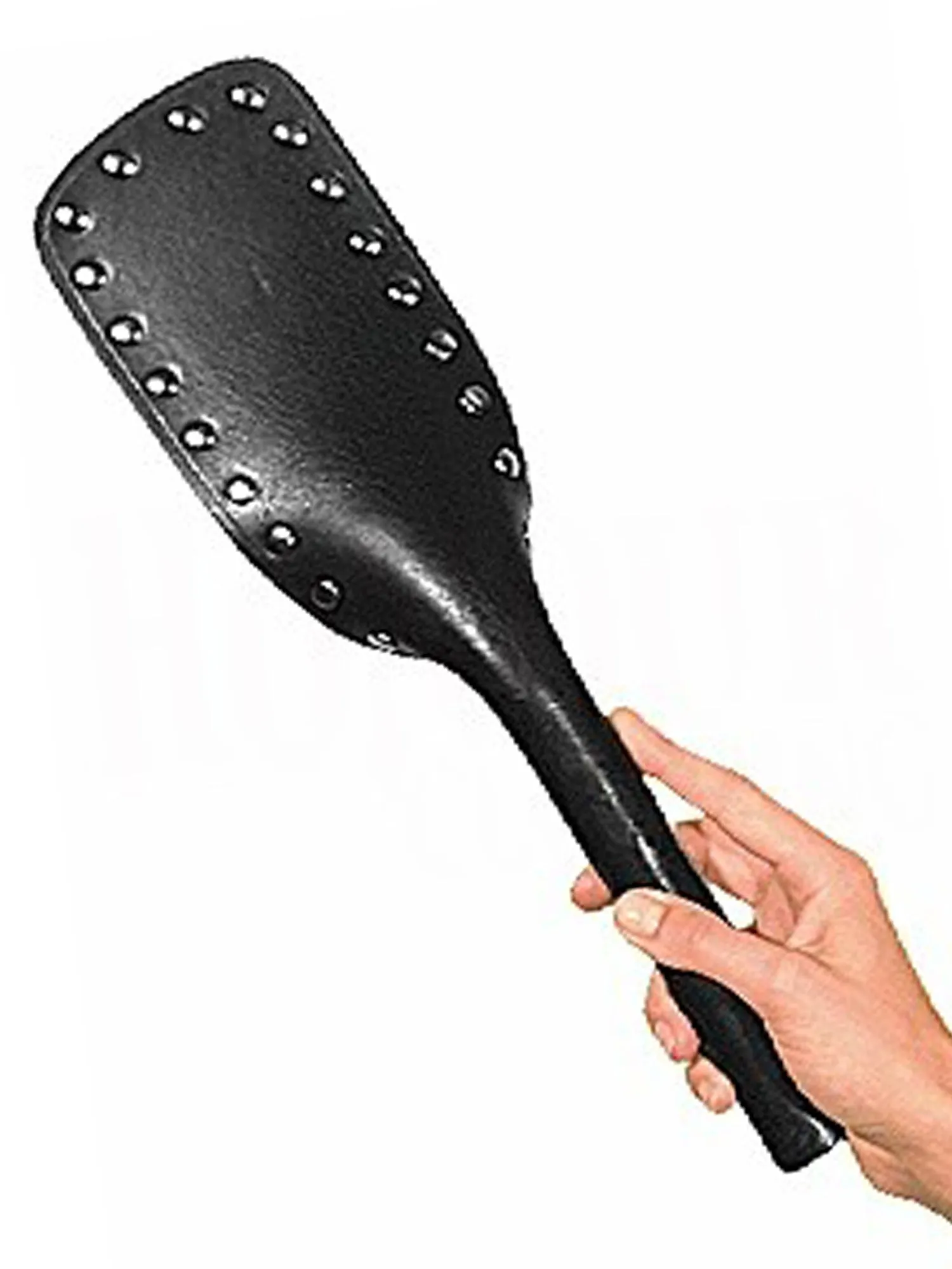 Black Leather Studded Paddle