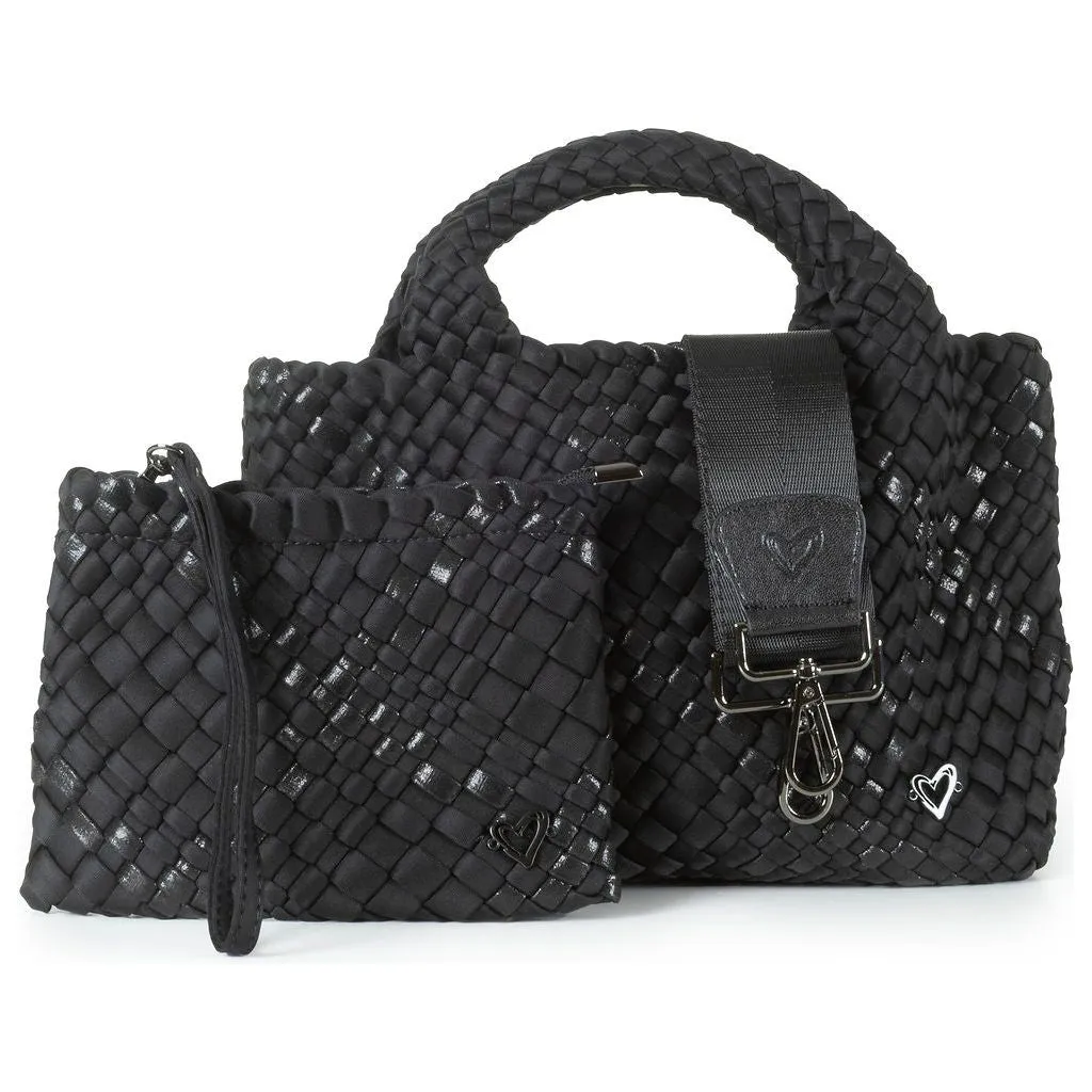 Brandon Small Woven Tote - Nero