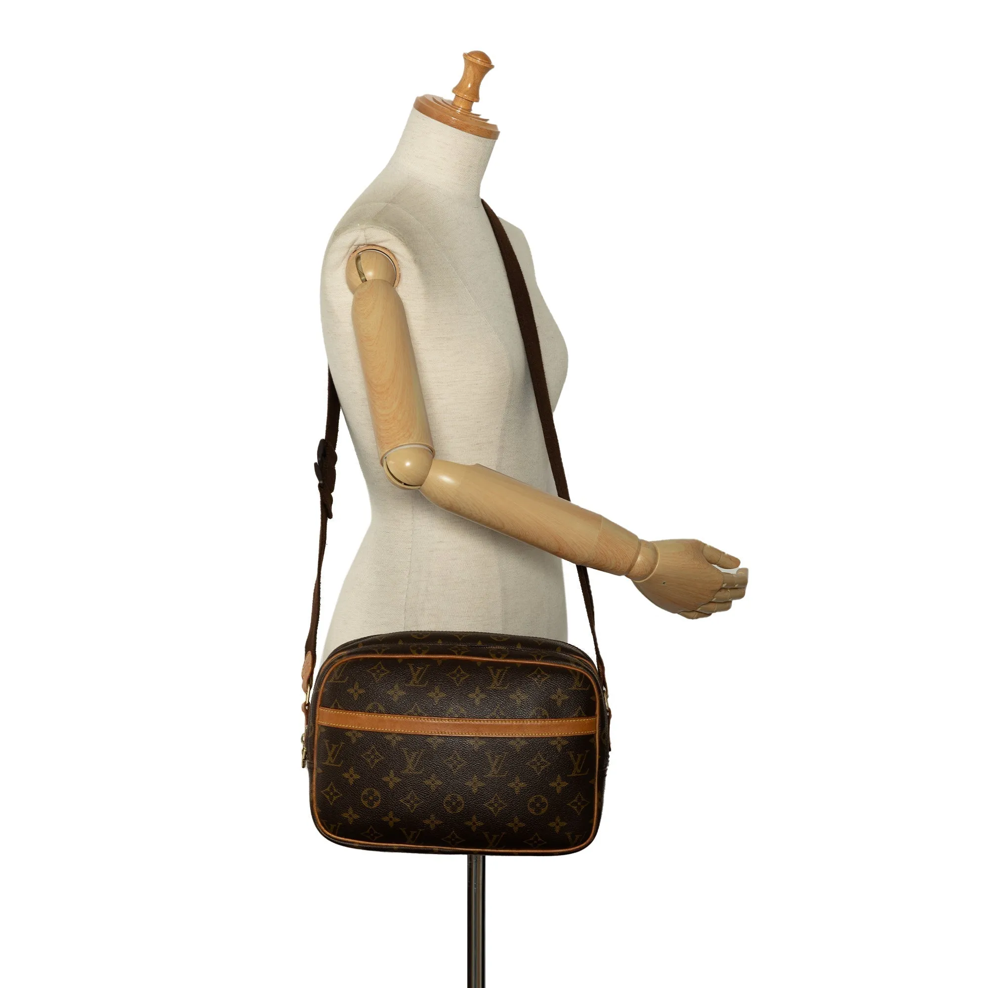 Brown Louis Vuitton Monogram Reporter PM Crossbody Bag