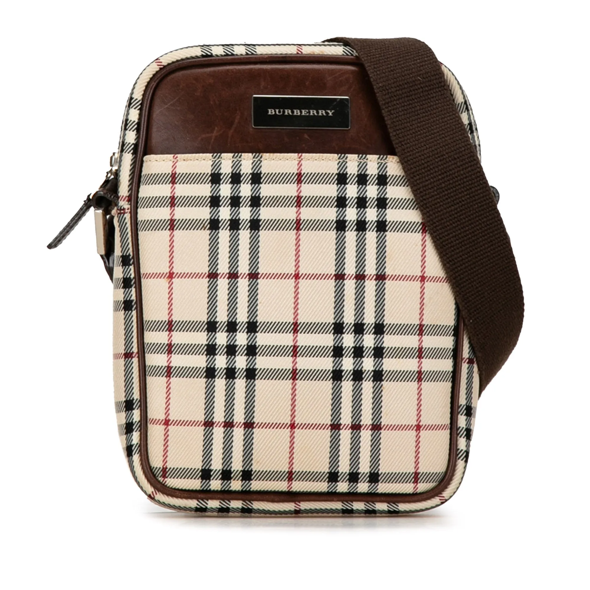 BURBERRY House Check Canvas Crossbody Crossbody Bag