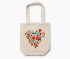 Canvas Tote Bag - Floral Heart