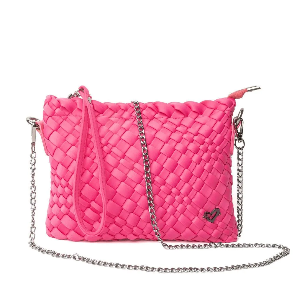 Charlotte Woven Crossbody - Magenta