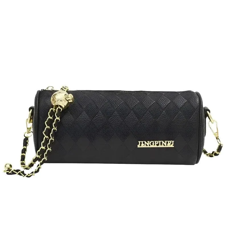 Chic Eco-Friendly Chain-Embellished Shoulder Bag