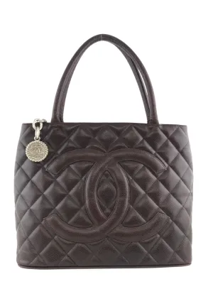 CL Quilted Caviar Medallion Tote Bag