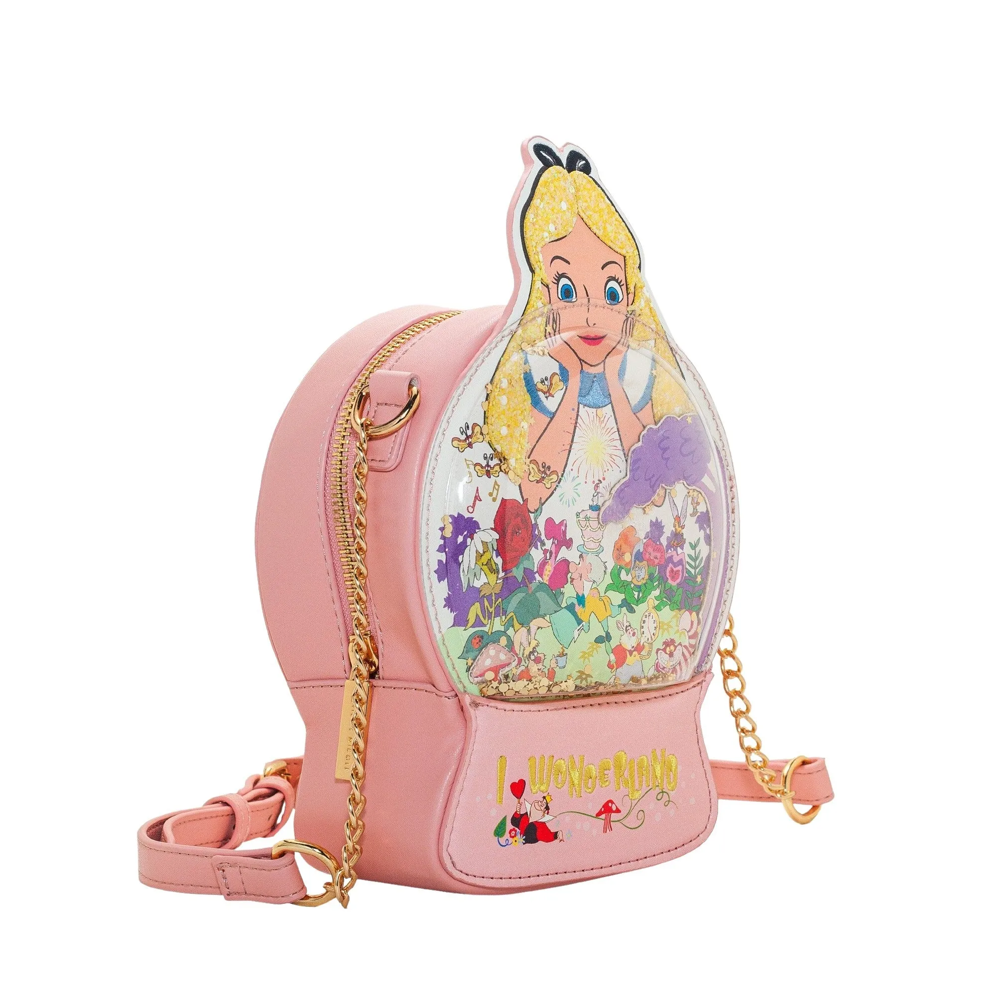 Danielle Nicole Disney Alice in Wonderland I love Wonderland Snow Globe Crossbody