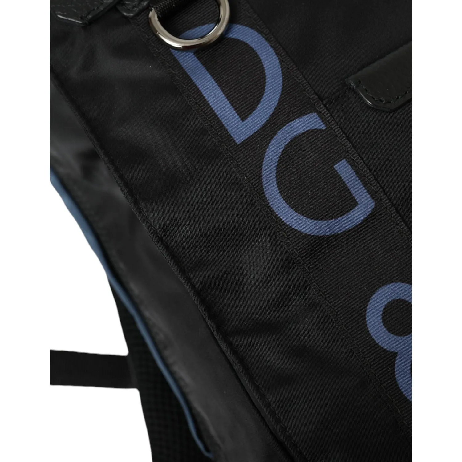 Dolce & Gabbana Black Nylon DG Logo School Backpack Men Bag