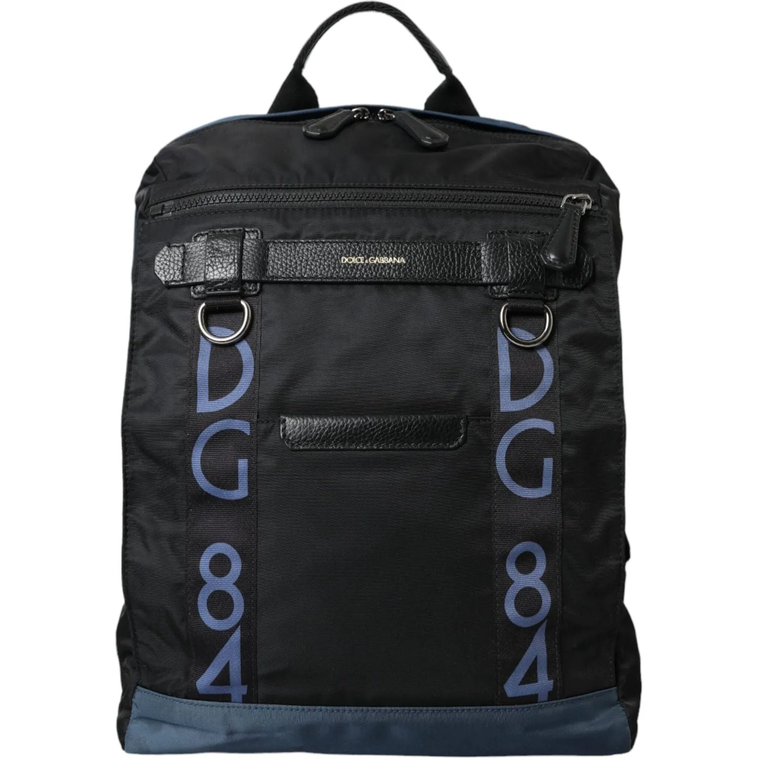 Dolce & Gabbana Black Nylon DG Logo School Backpack Men Bag