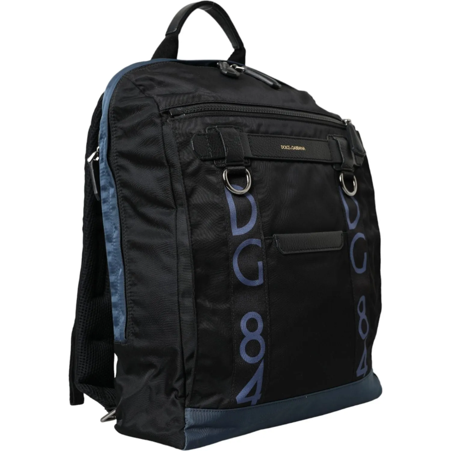 Dolce & Gabbana Black Nylon DG Logo School Backpack Men Bag