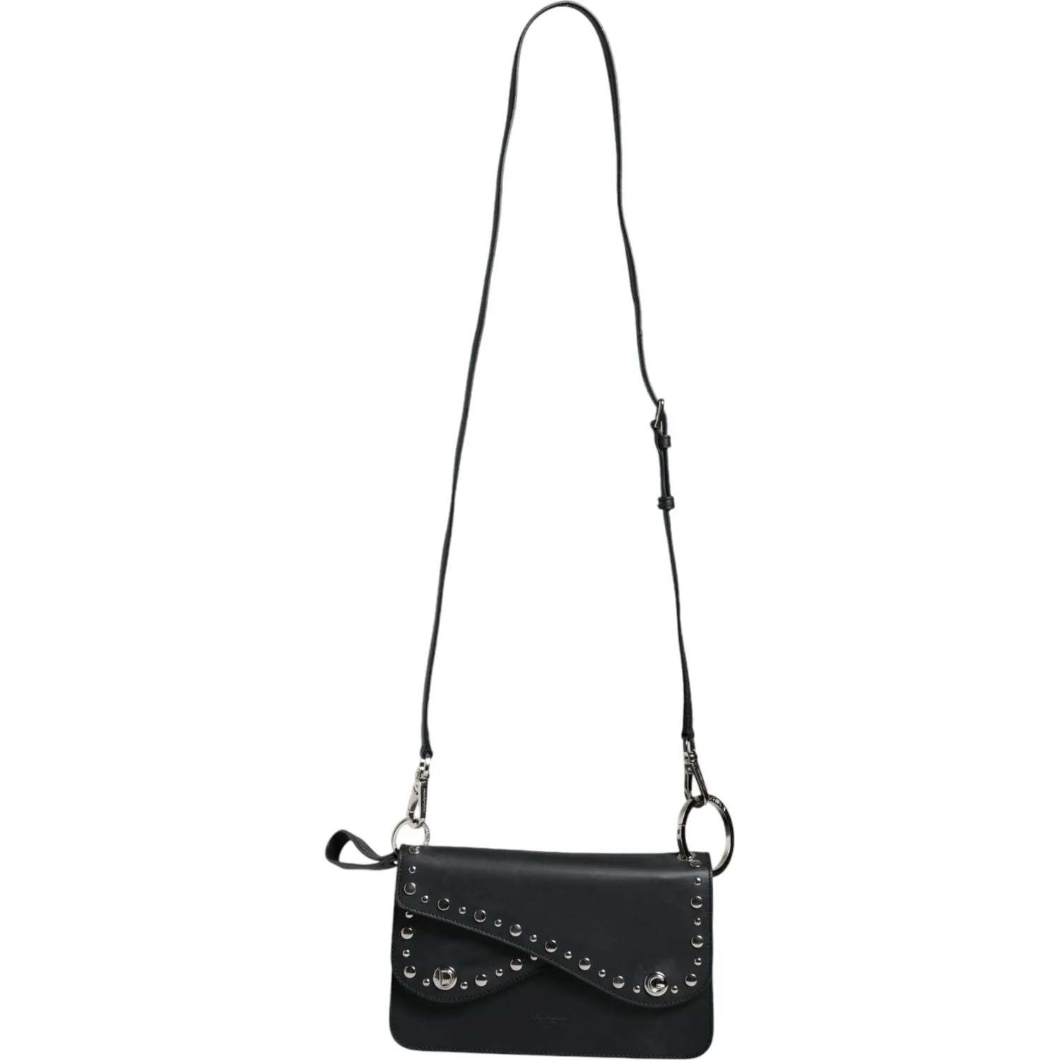 Dolce & Gabbana Black Small Leather Studded Shoulder Crossbody Bag