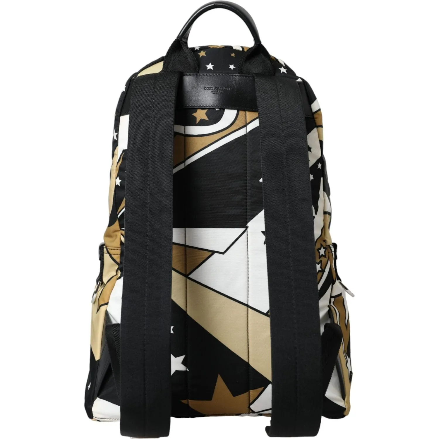 Dolce & Gabbana Multicolor Stripes Stars Nylon Backpack Men Bag