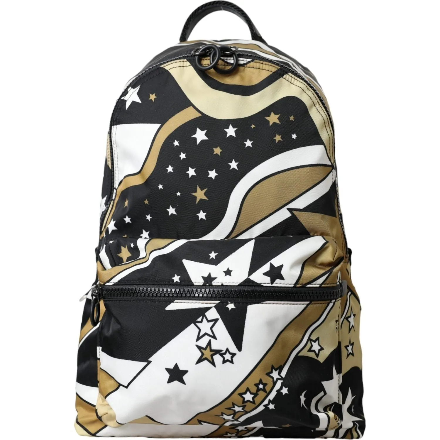 Dolce & Gabbana Multicolor Stripes Stars Nylon Backpack Men Bag