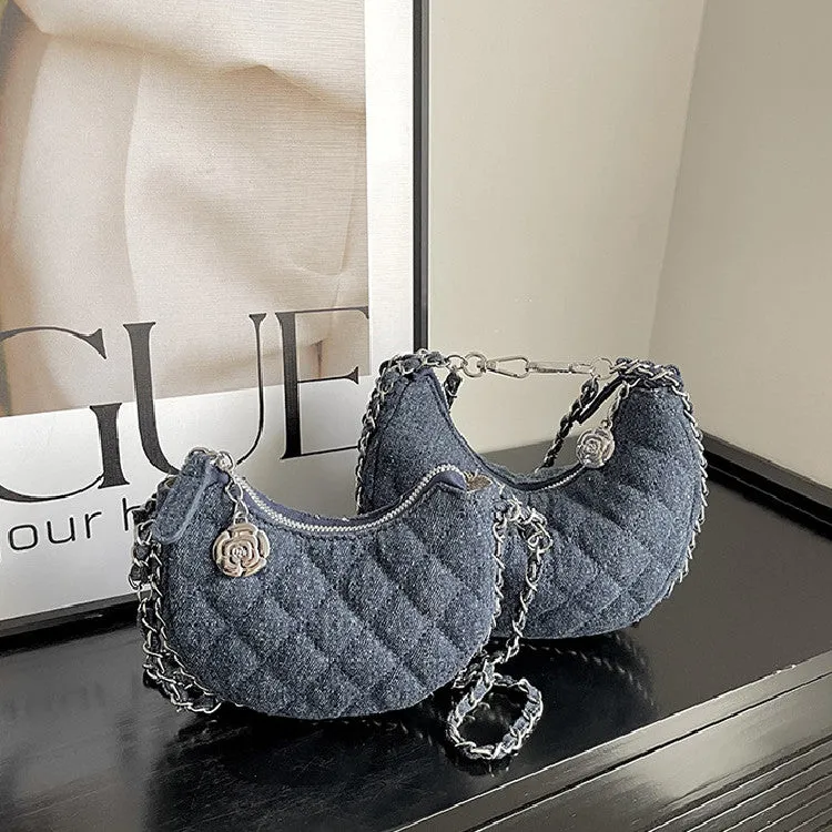 Fashion chain denim crossbody bag AB2141