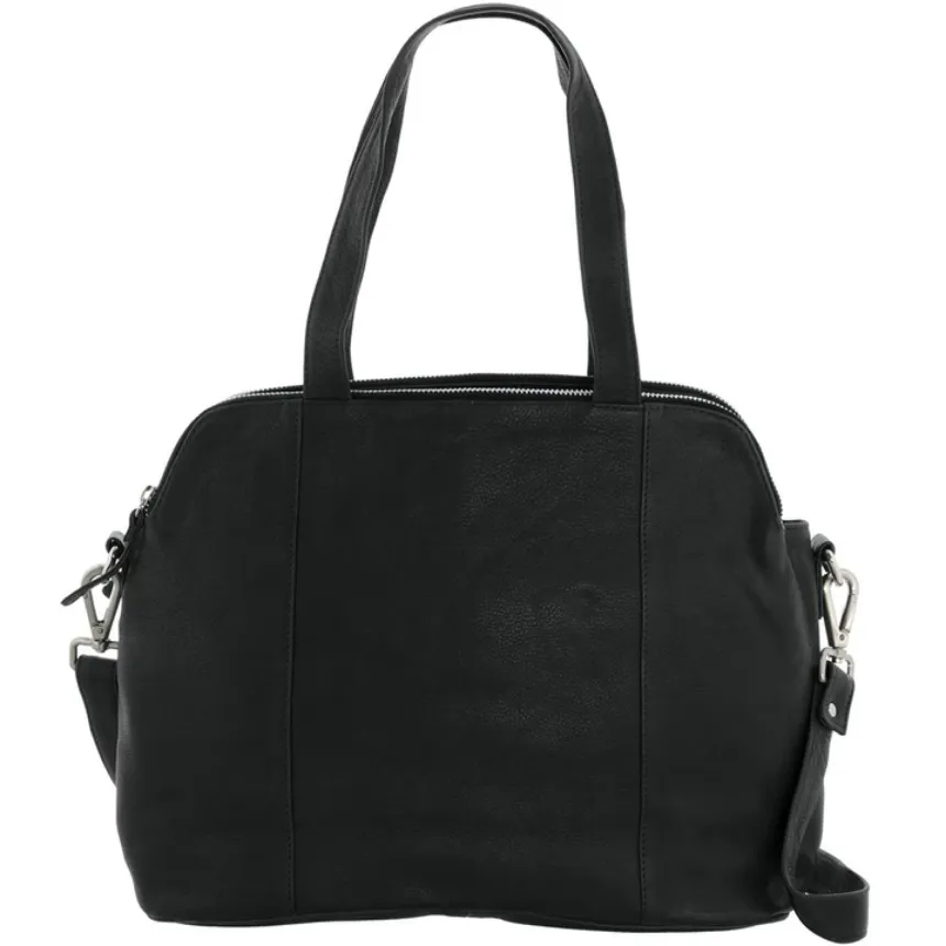 GABEE Michella Soft Leather Tri Compartment Handbag