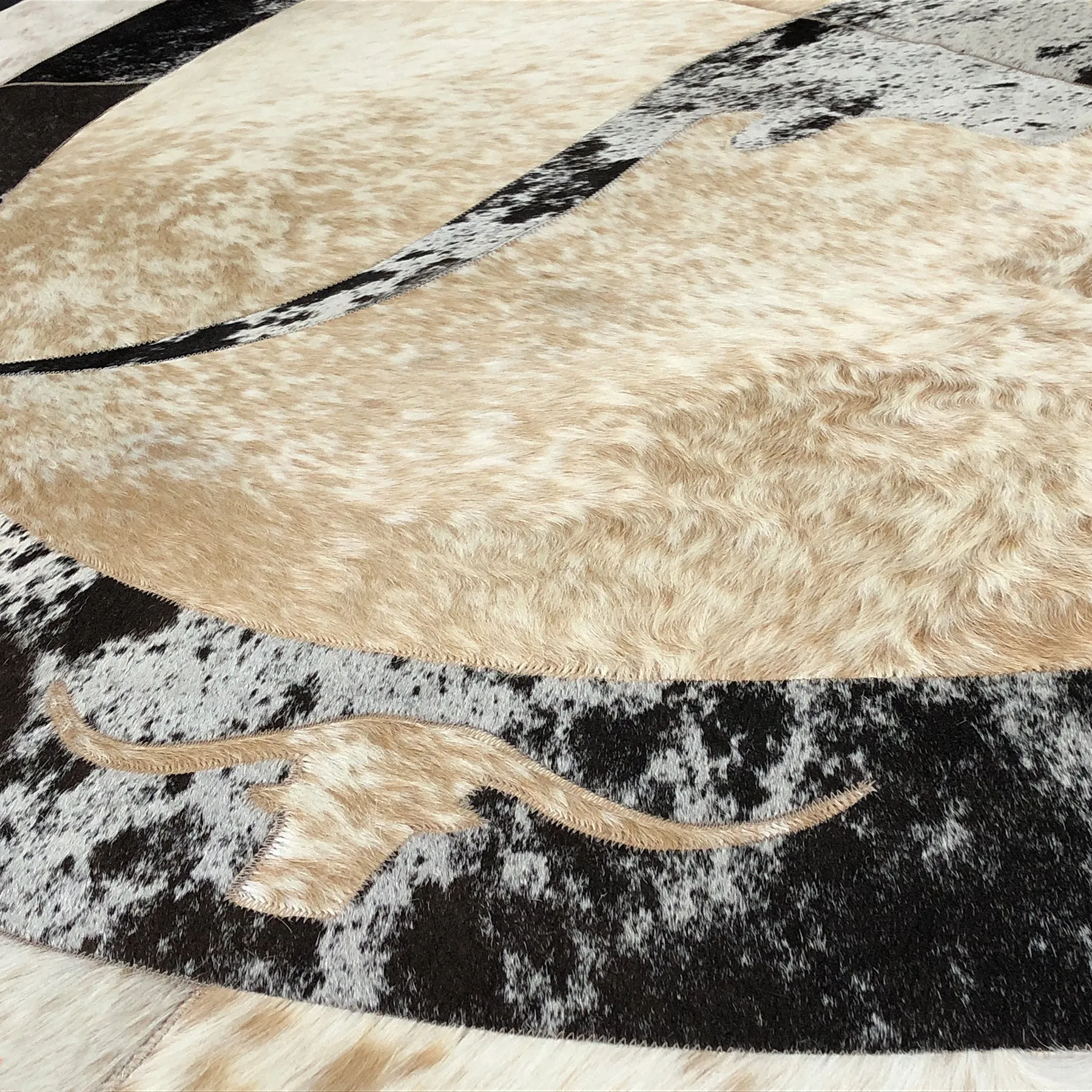 Hand Crafted Leather Rug 5' 10" x 5' 10"