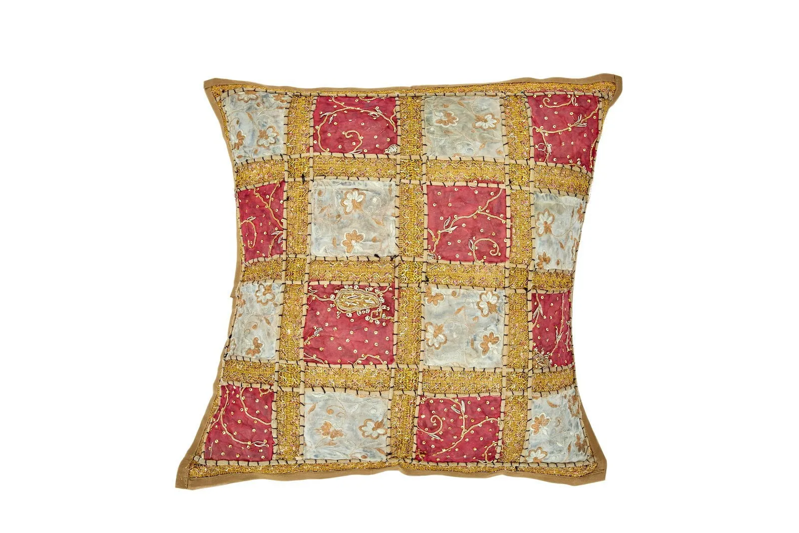 Large Indian Patchwork Cushion Cover