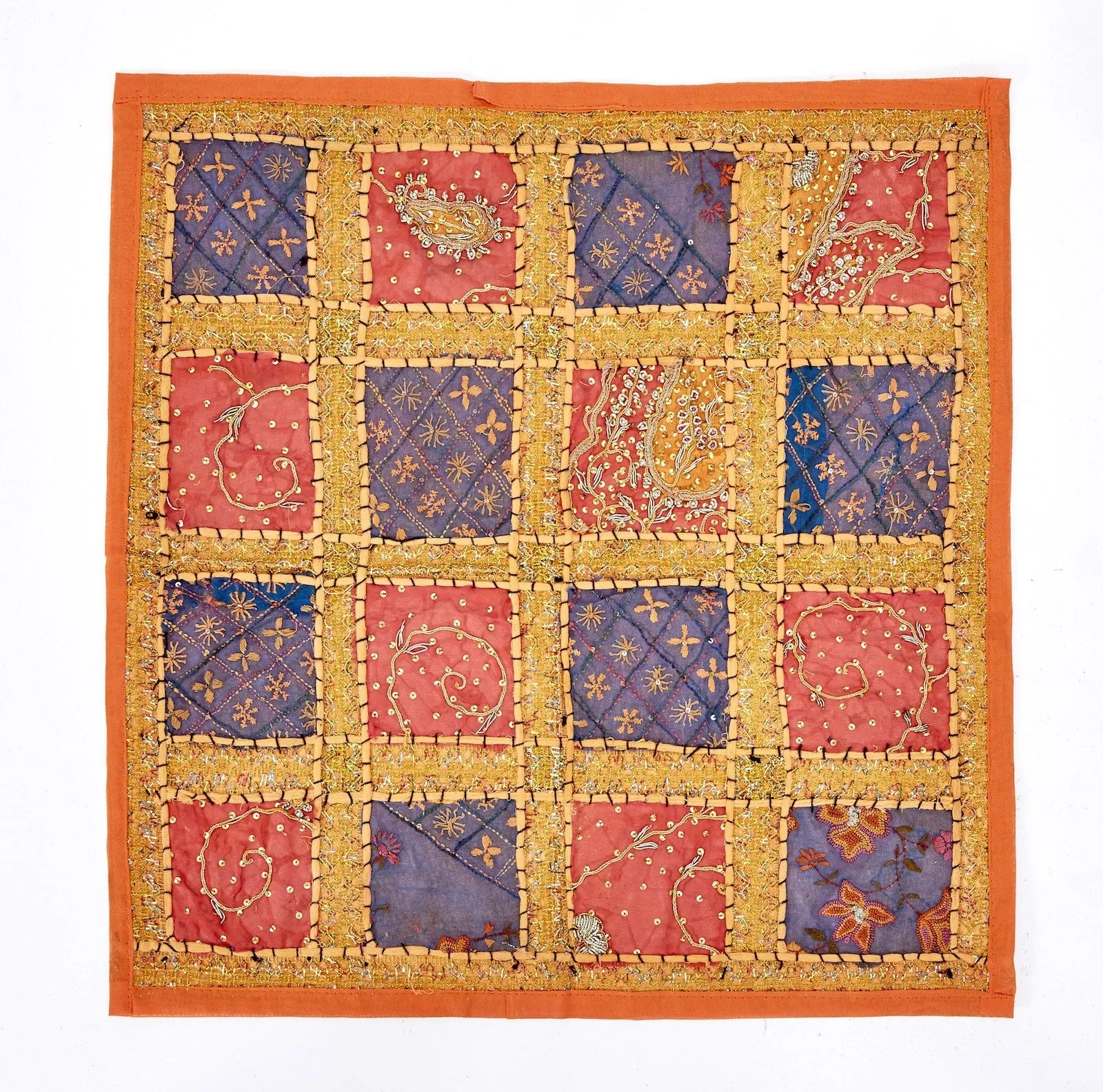 Large Indian Patchwork Cushion Cover