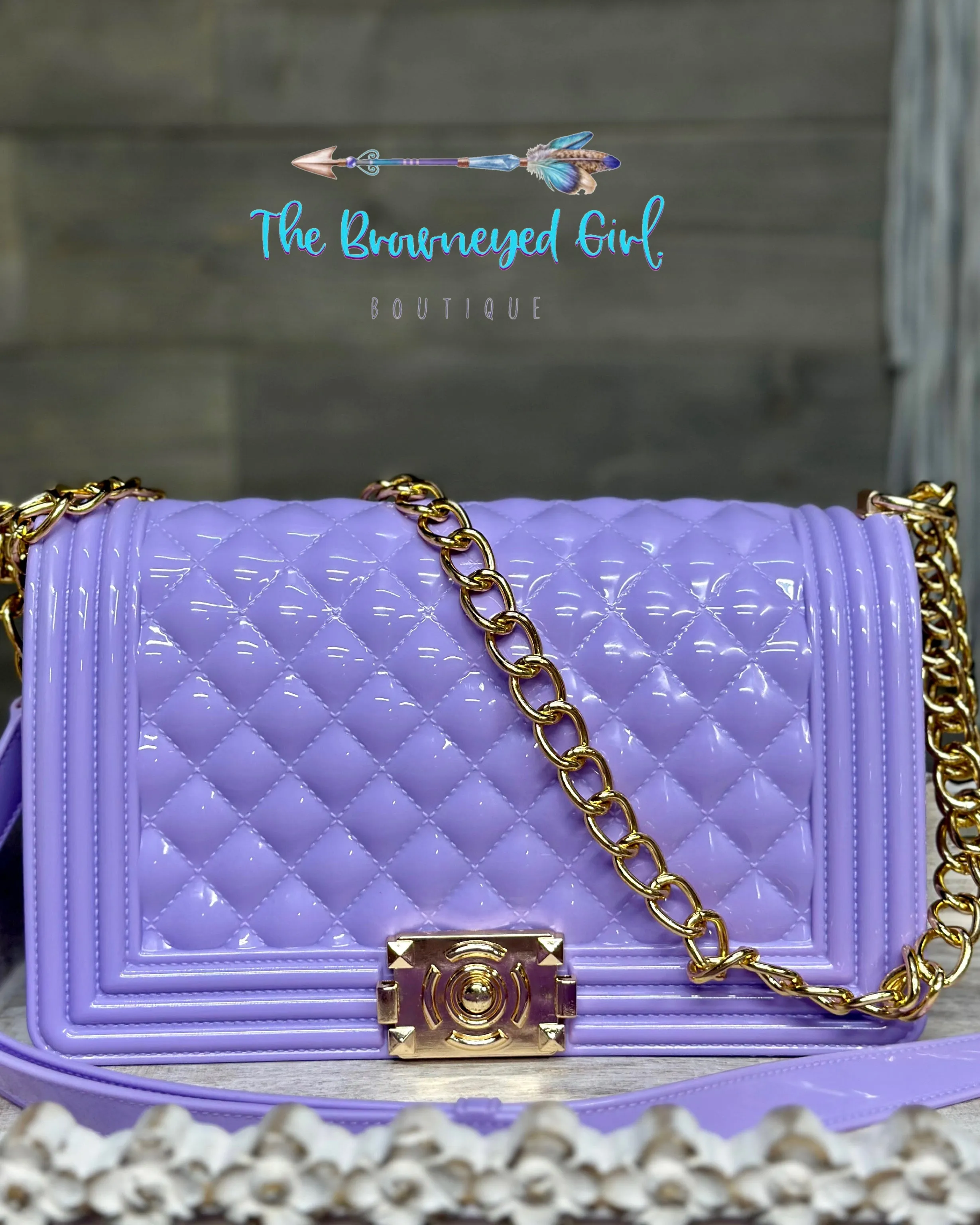 Lavender CrossBody Jelly Bag Large