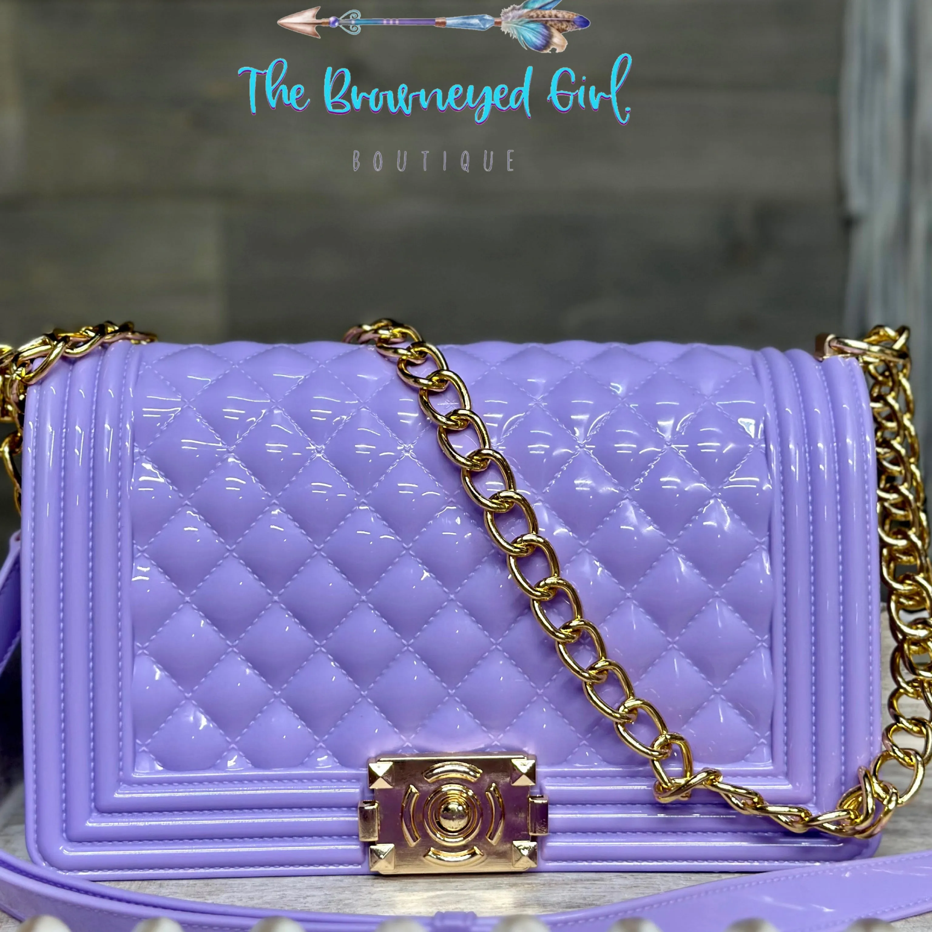 Lavender CrossBody Jelly Bag Large