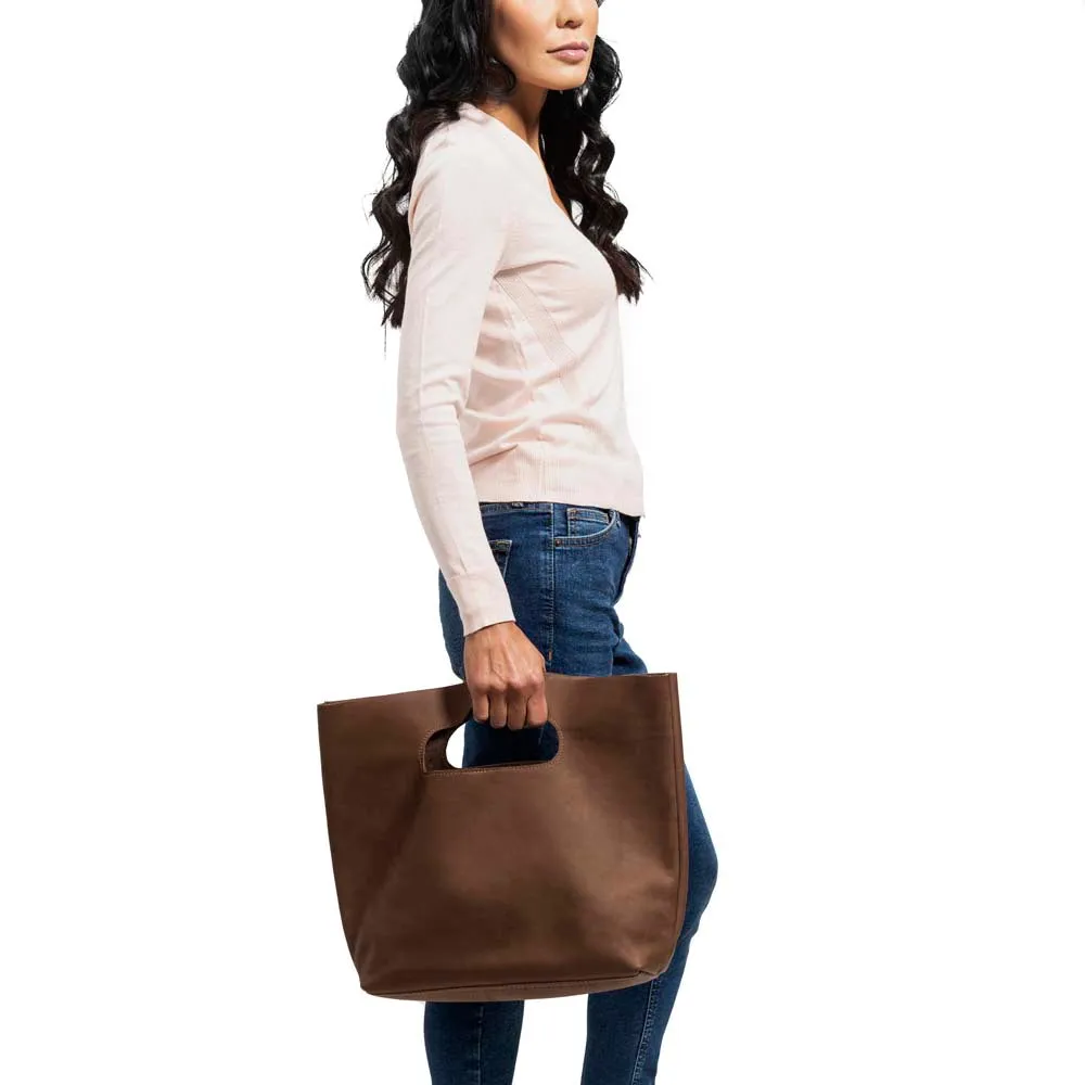 Leather Handbag | Brown