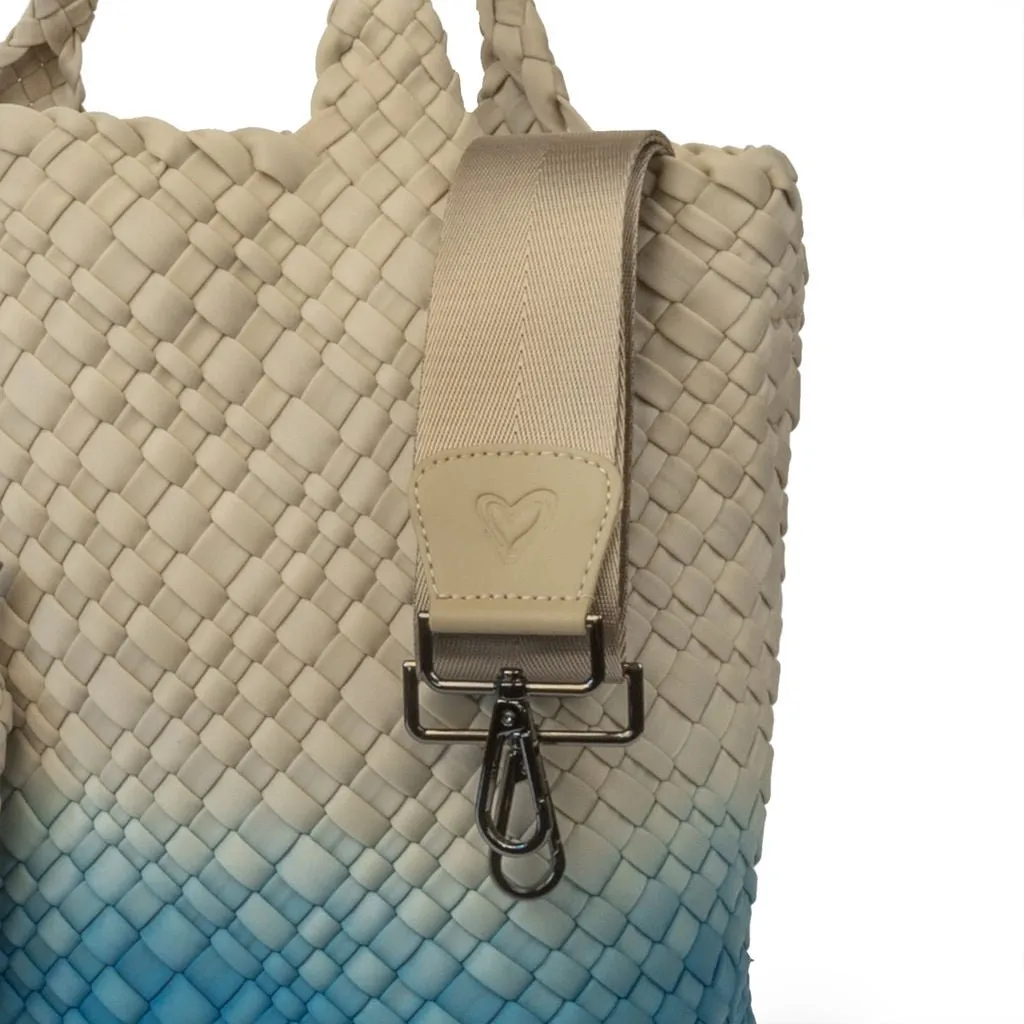 London Large Woven Tote - Ombre Blue