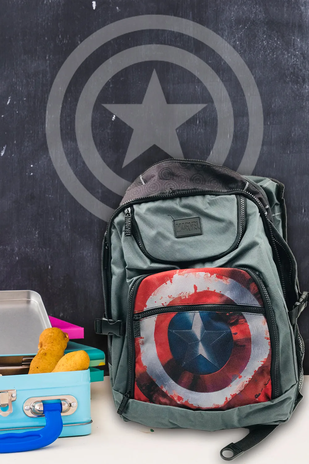 Marvel Civil War Captain America Shield Student Backpack