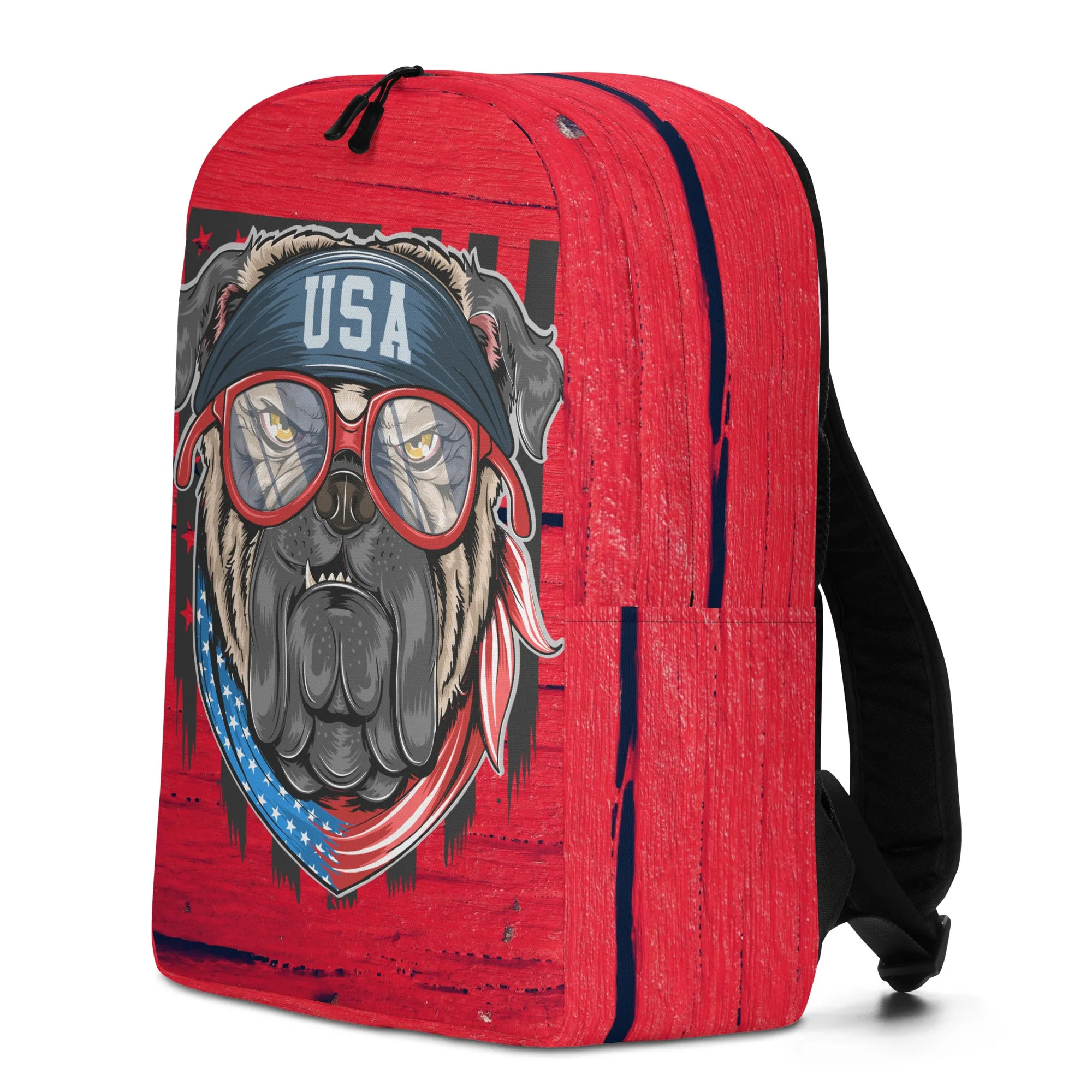 Minimalist Backpack Patriotic Bulldog