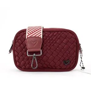 NEW: Caledon Woven Crossbody - Wine