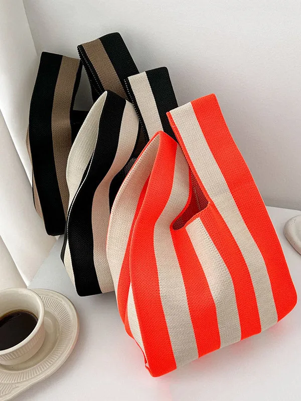 Original Creation Contrast Color Striped Bags Accessories