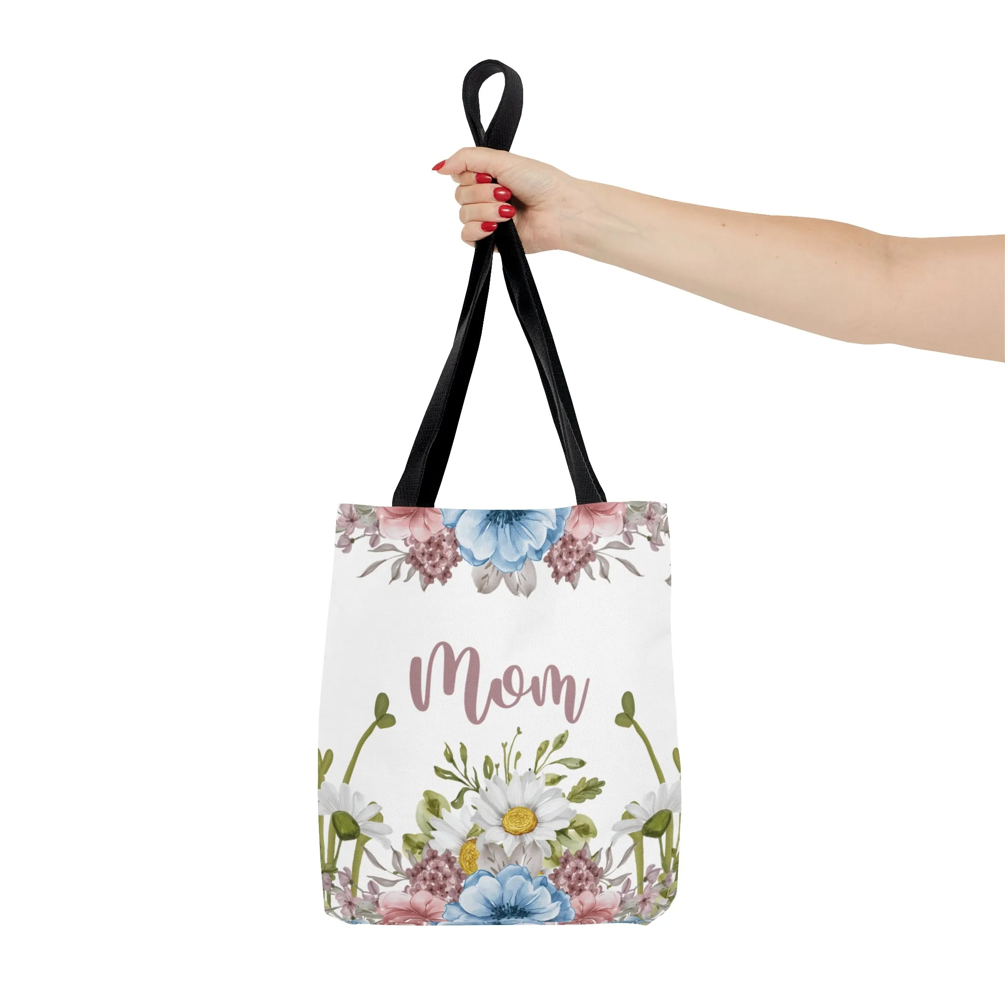 Personalised/Non-Personalised Tote Bag, Floral, Mom, Tote bag