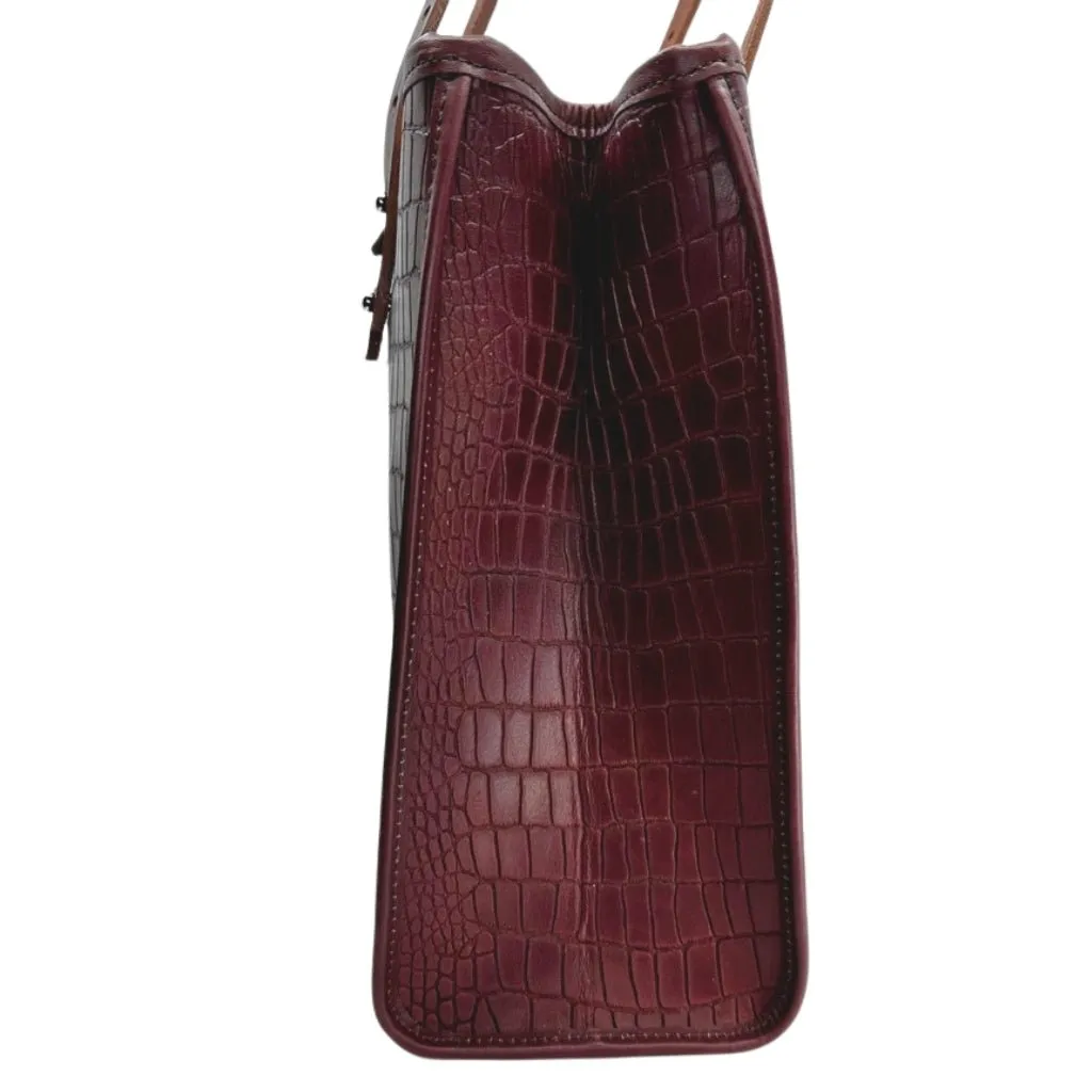 Sonoma Tote, Burgundy Alligator