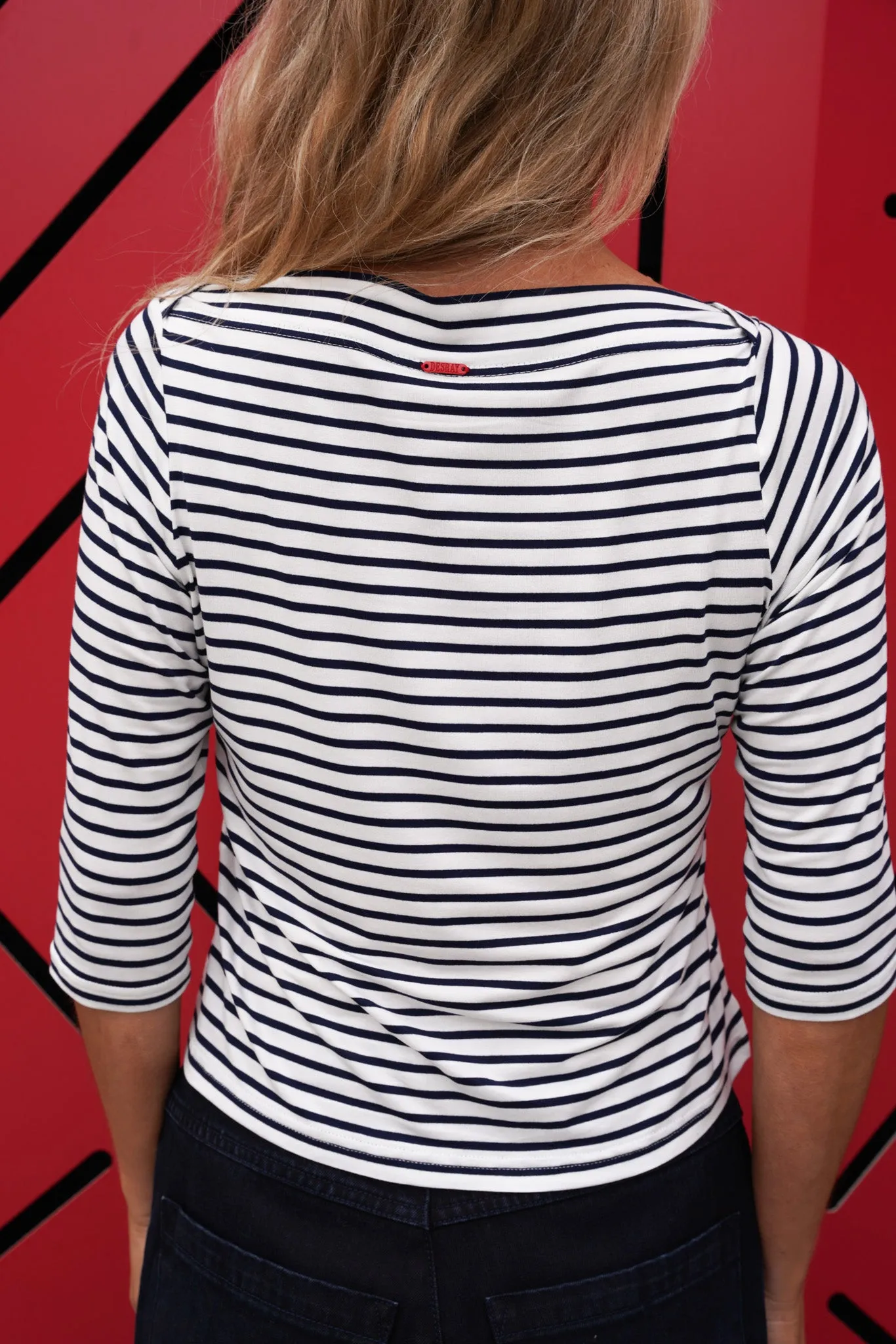 Stripe Boat Neck Top