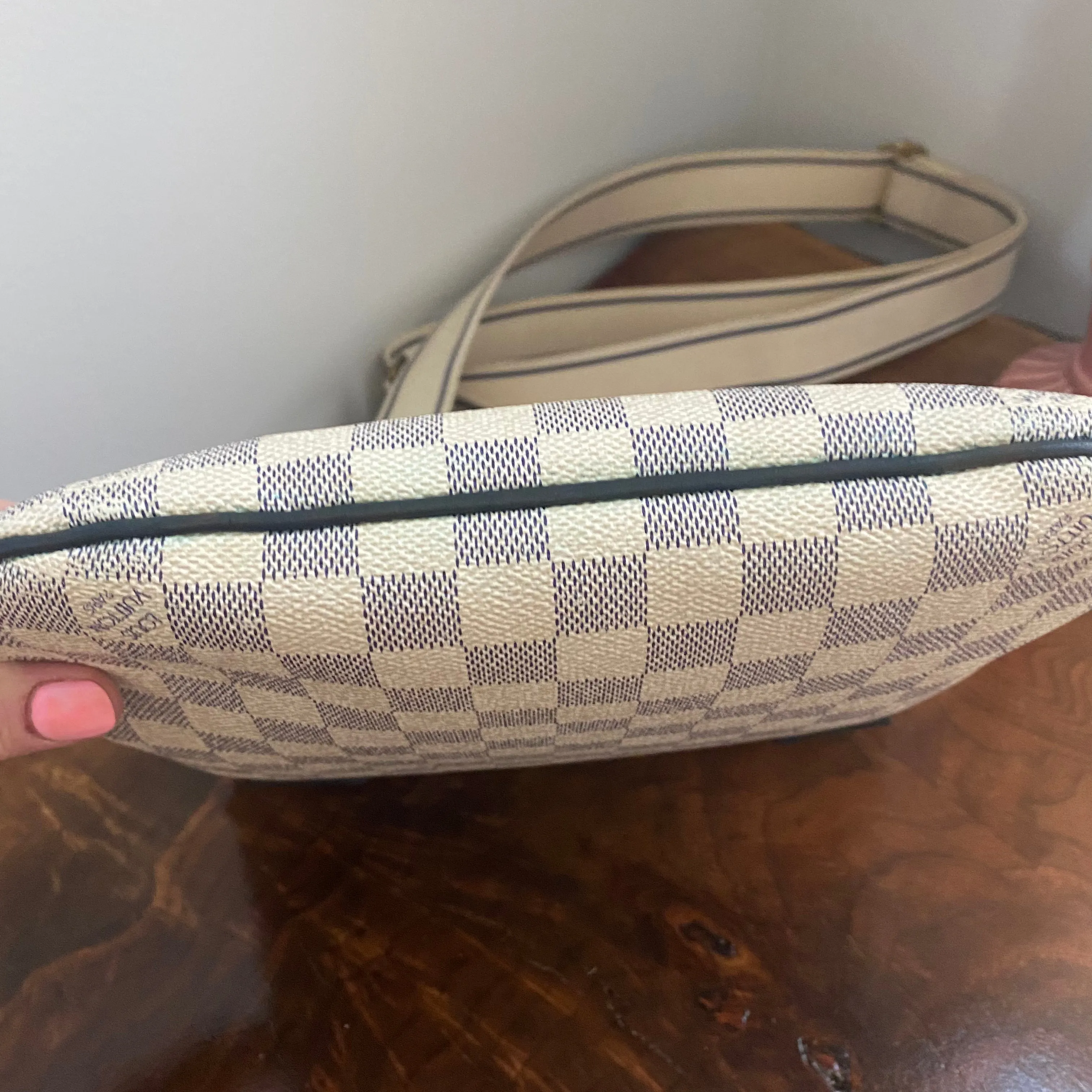 The Blue and White Swallow - Vintage Damier Azur Crossbody