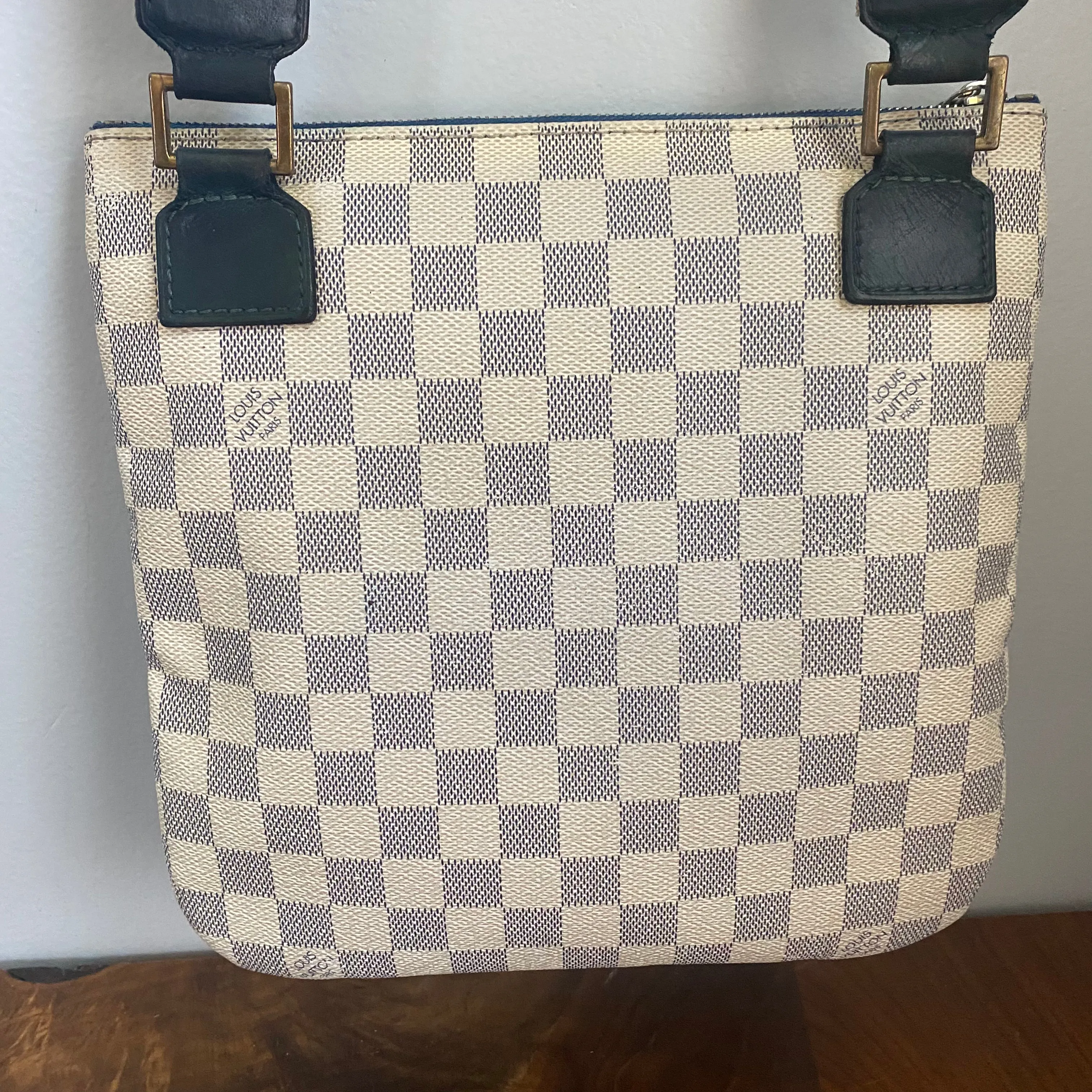 The Blue and White Swallow - Vintage Damier Azur Crossbody