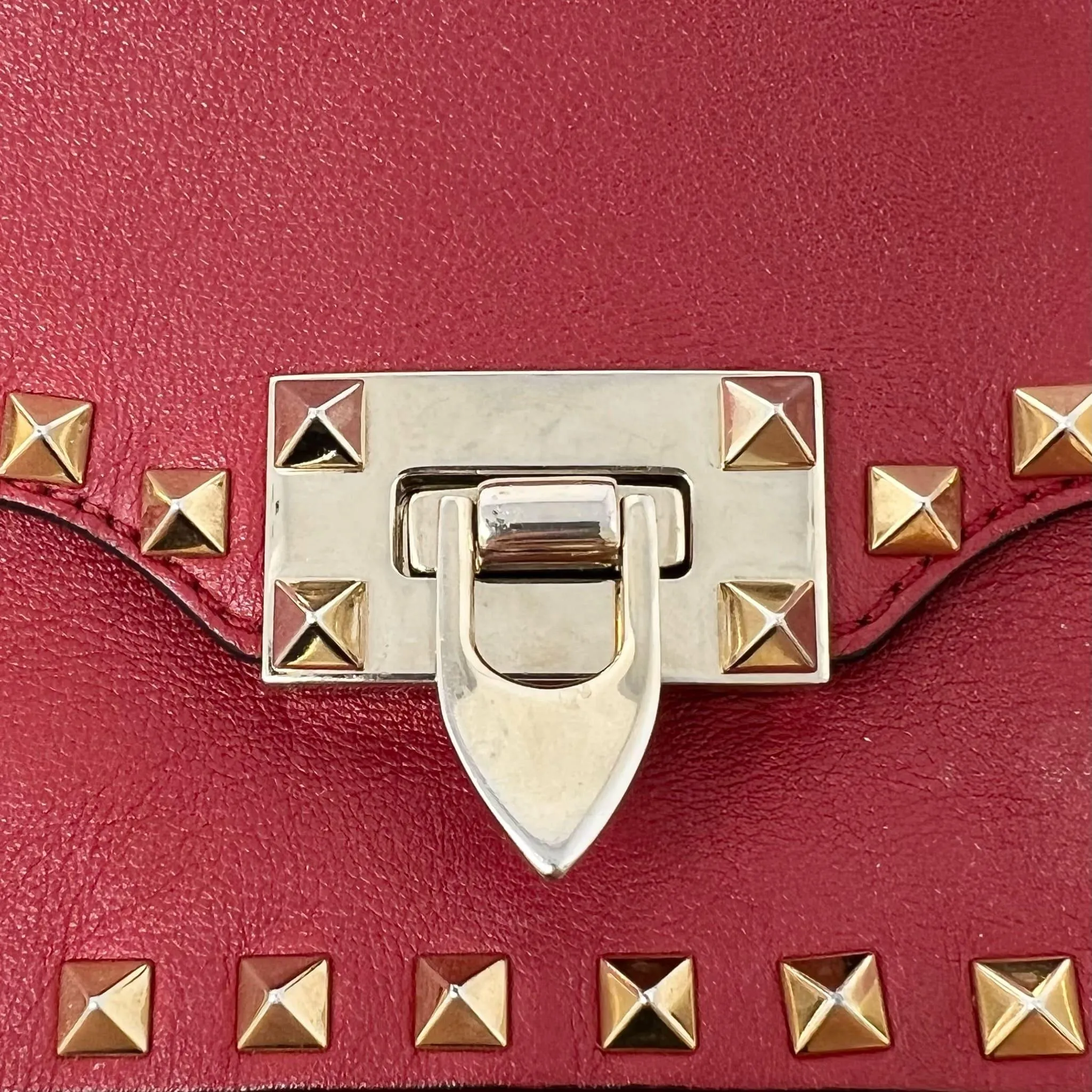 Valentino Red Mini Rockstud Bag