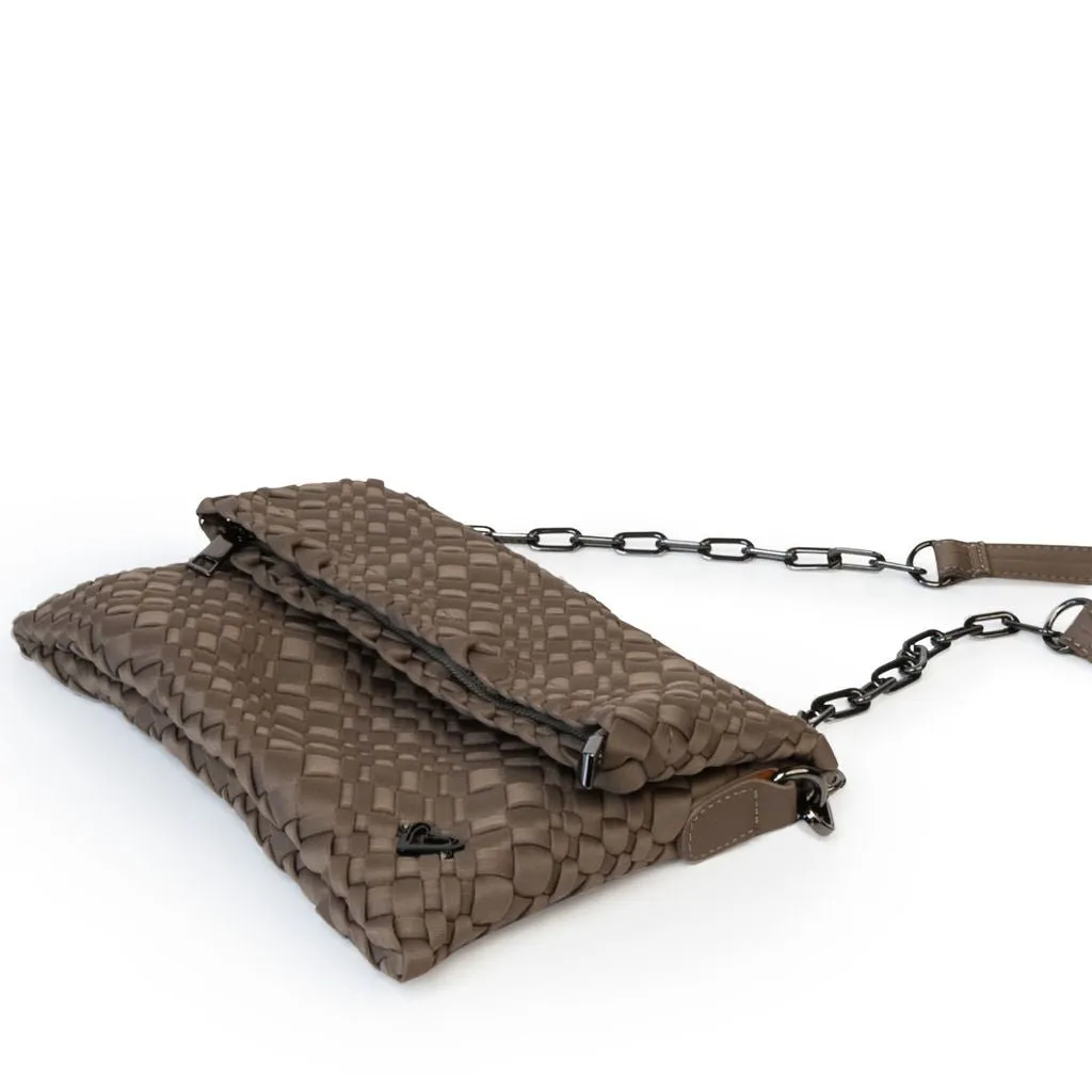 Victoria Hand-woven Convertible Clutch - Buff