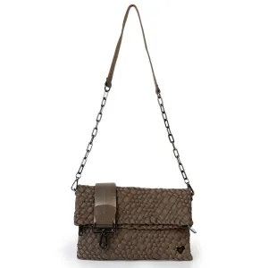 Victoria Hand-woven Convertible Clutch - Buff