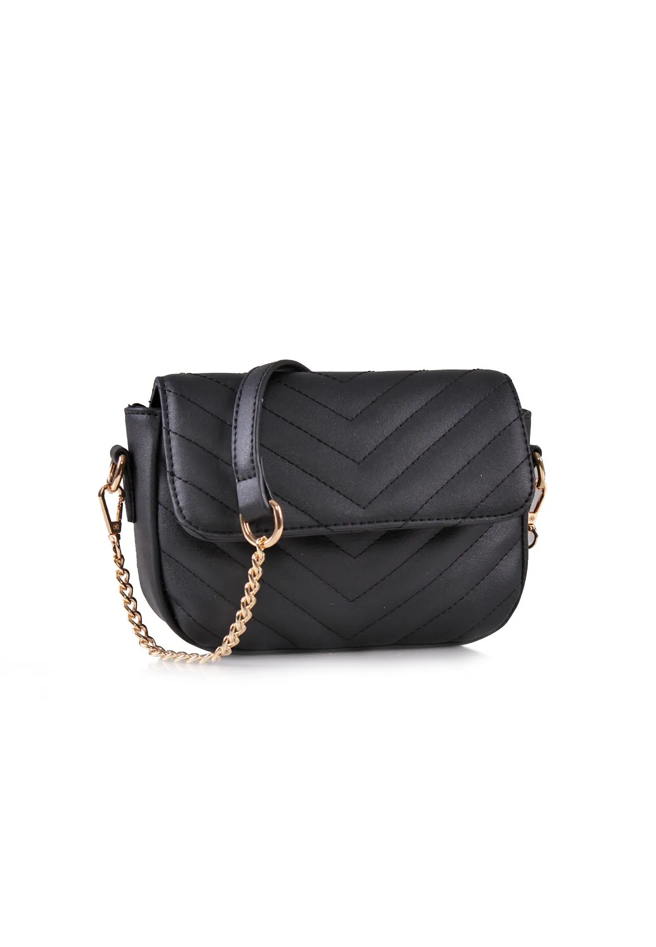 VOIR Signature Soft Chevron Leather Sling Bag