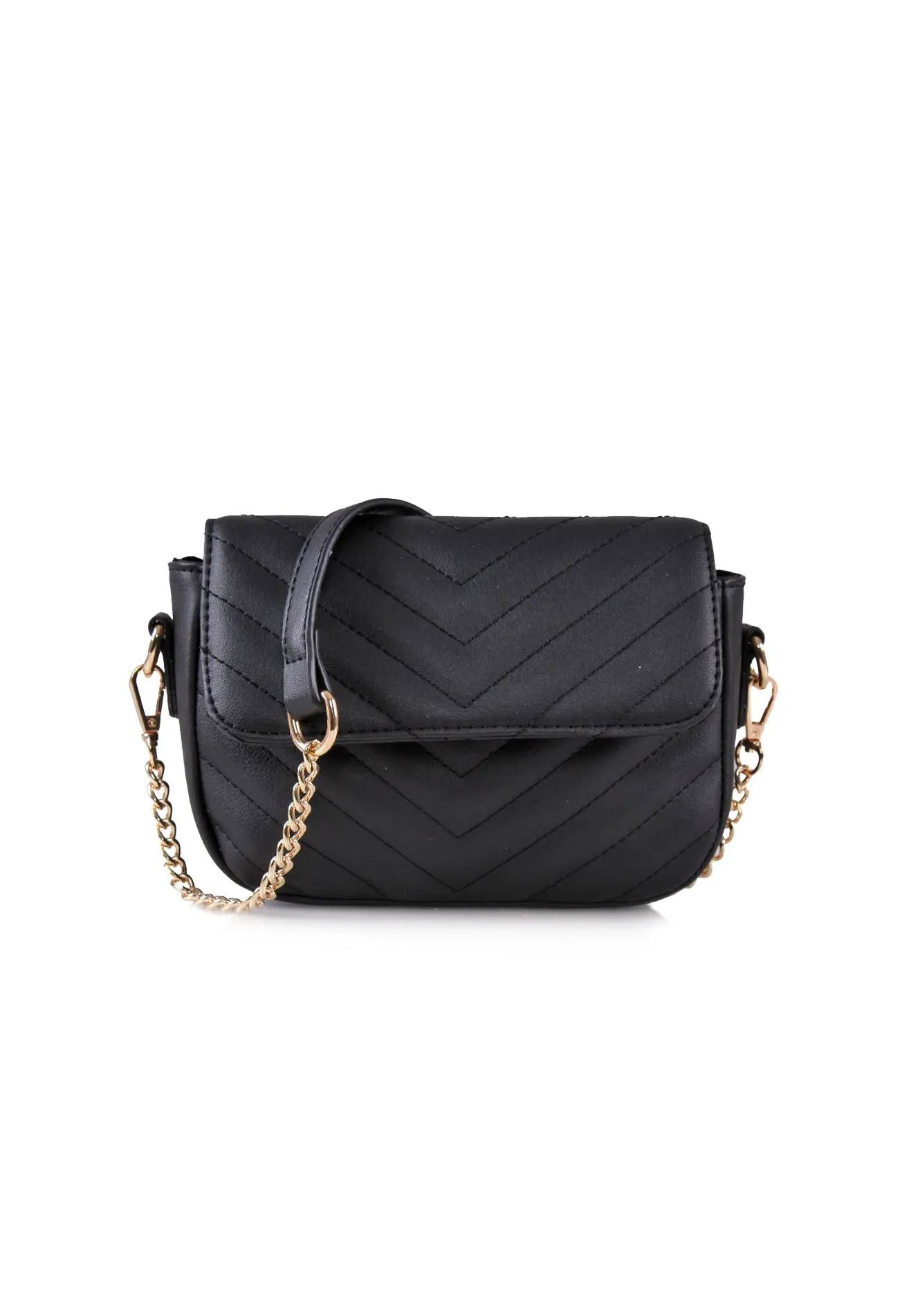 VOIR Signature Soft Chevron Leather Sling Bag