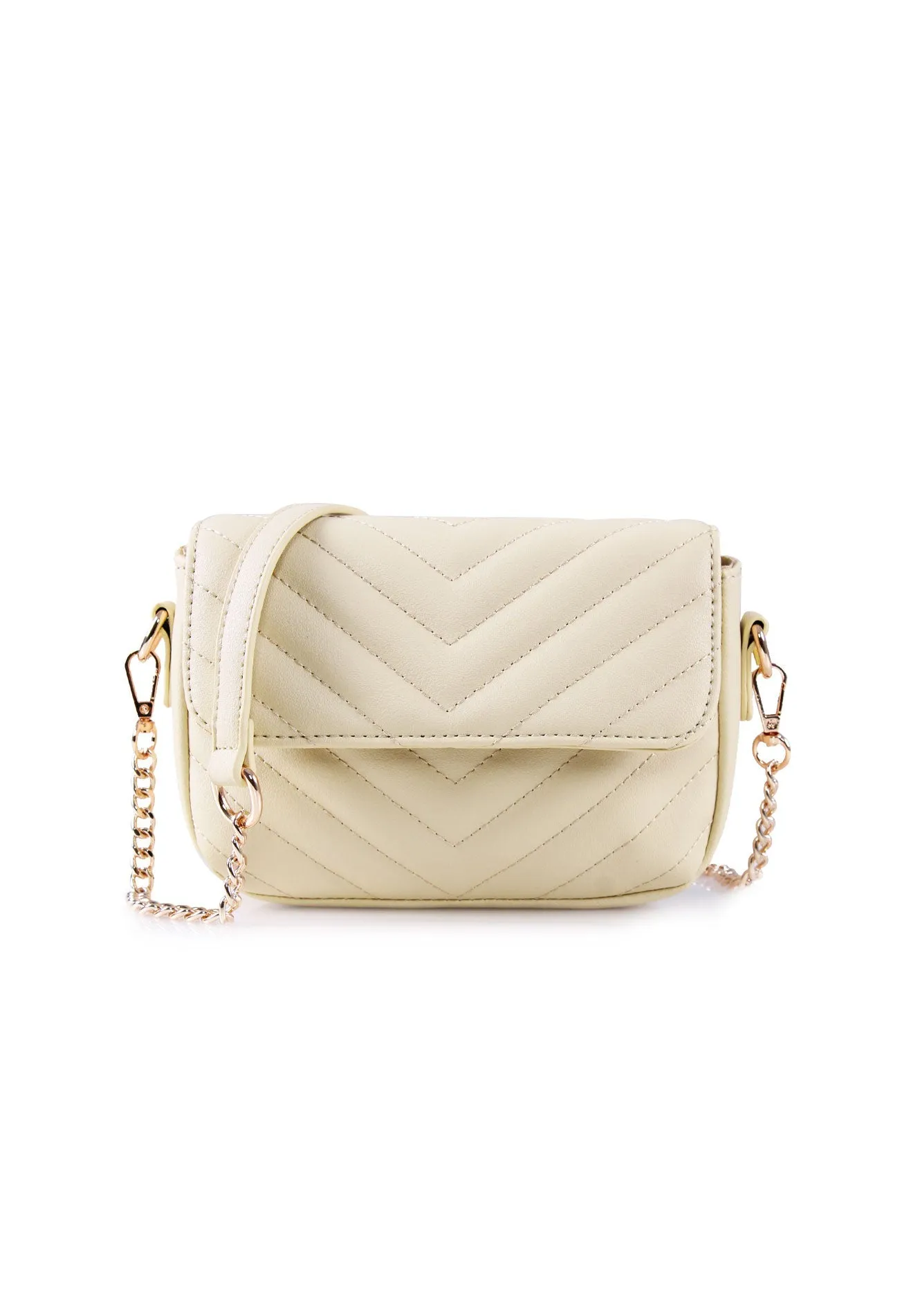 VOIR Signature Soft Chevron Leather Sling Bag