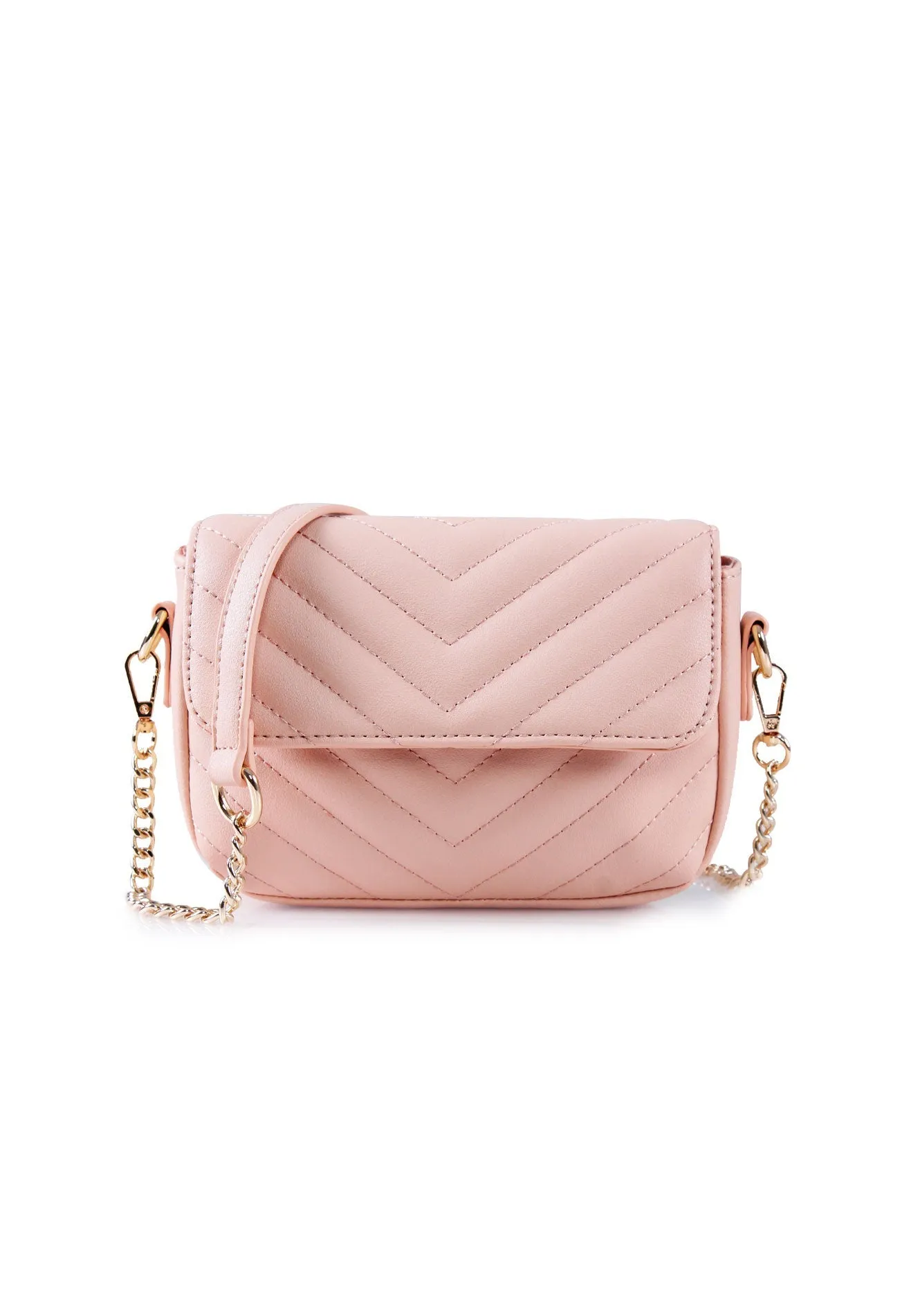 VOIR Signature Soft Chevron Leather Sling Bag